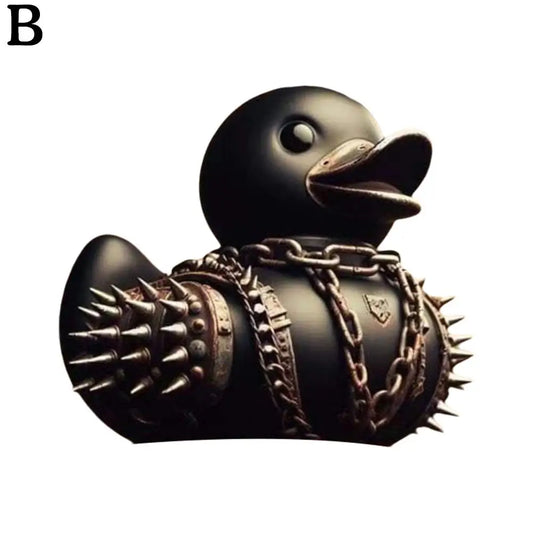 Duck Devil Rock Duck Statue – Funny Car Dashboard & Home Desk Decoration