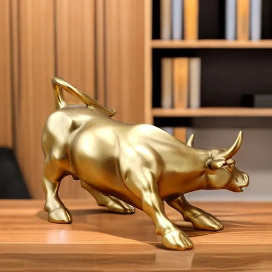 NORTHEUINS Wall Street Bull Market Resin Ornament