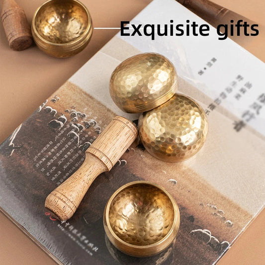 Miwayer Mini Singing Bowl – Nepal Handmade Tibetan Buddha Thumb Sound Bowl for Meditation & Stress Relief